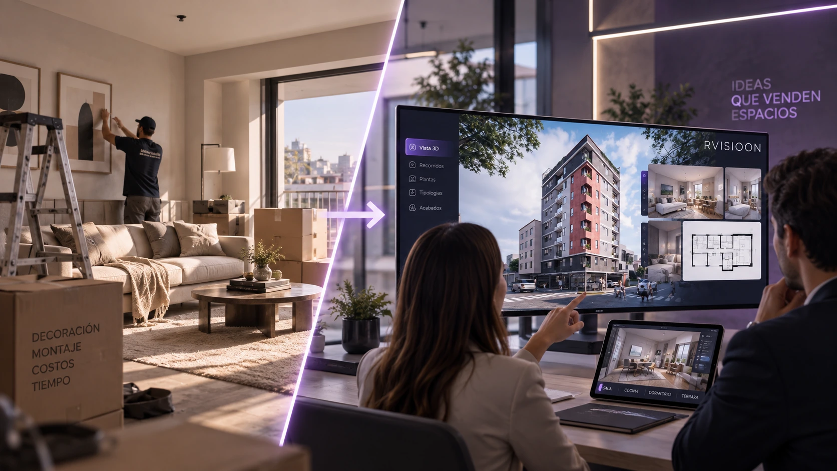 Presentación inmobiliaria con Rvisioon