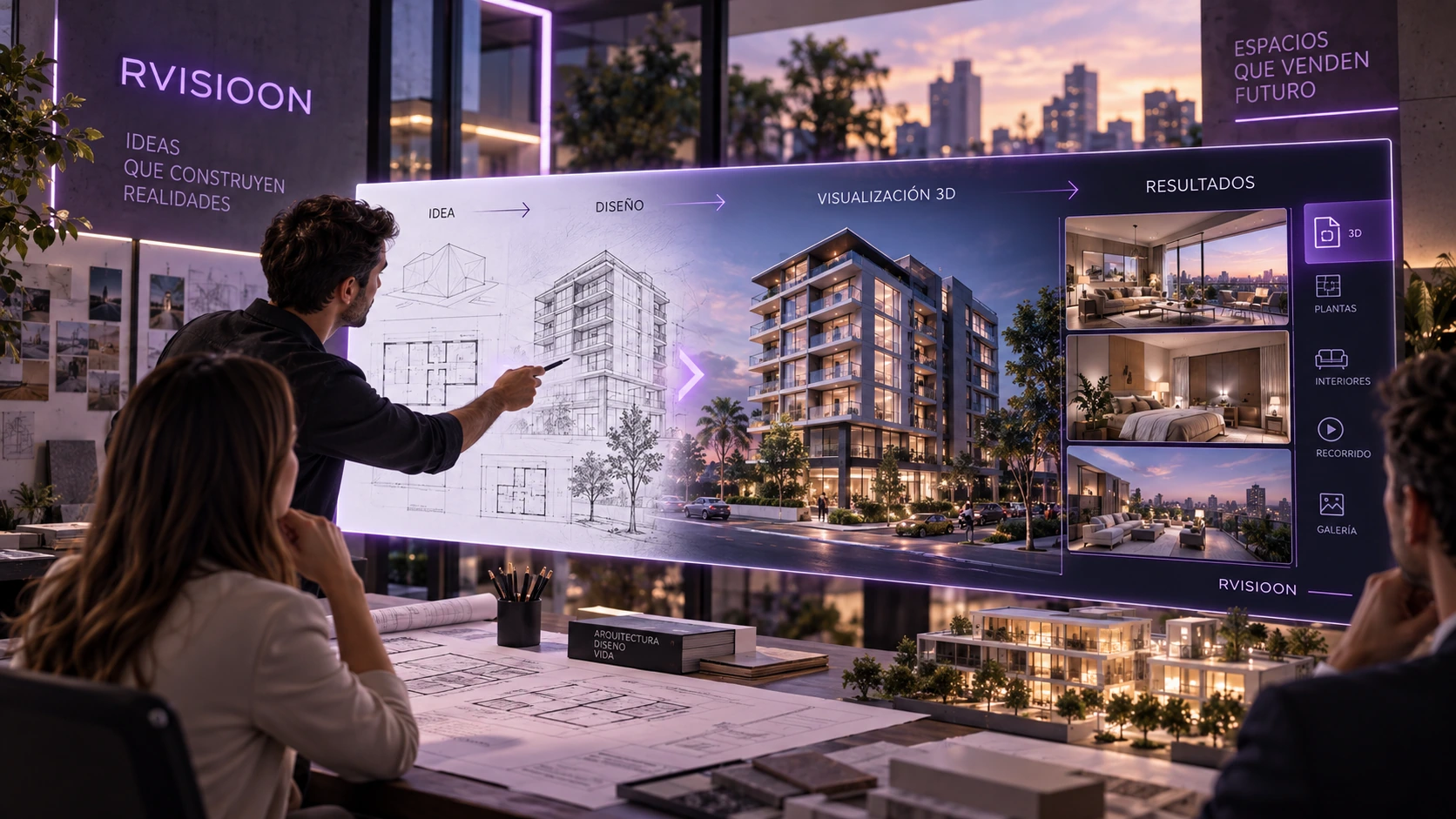 Presentación inmobiliaria con Rvisioon
