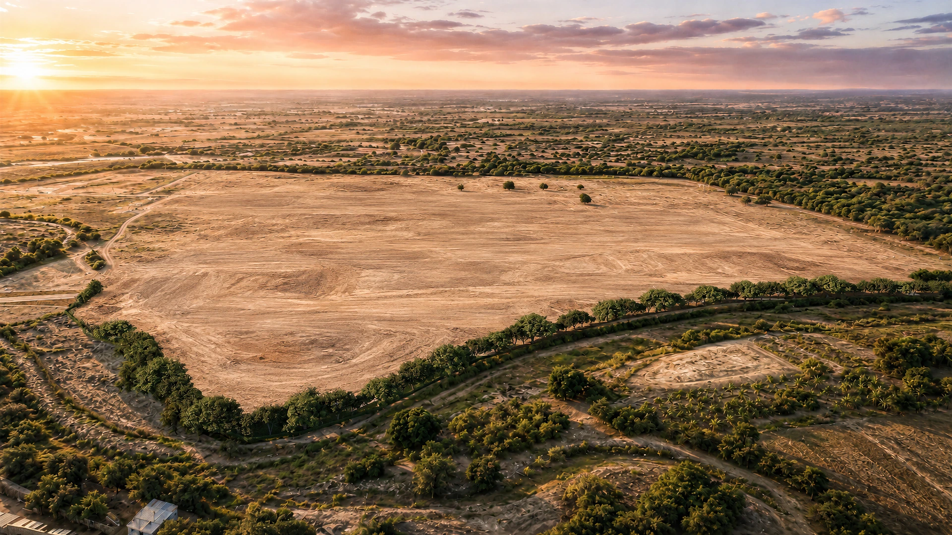 Terreno antes de la construcción
