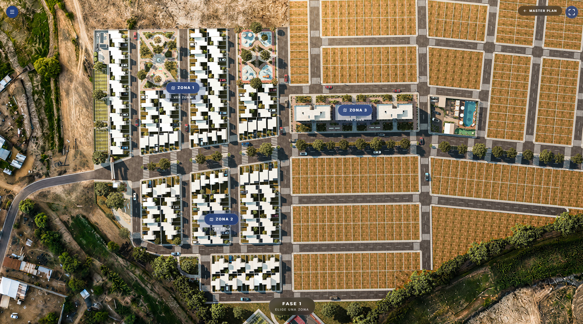 Zonas y arquitectura de El Olimpo
